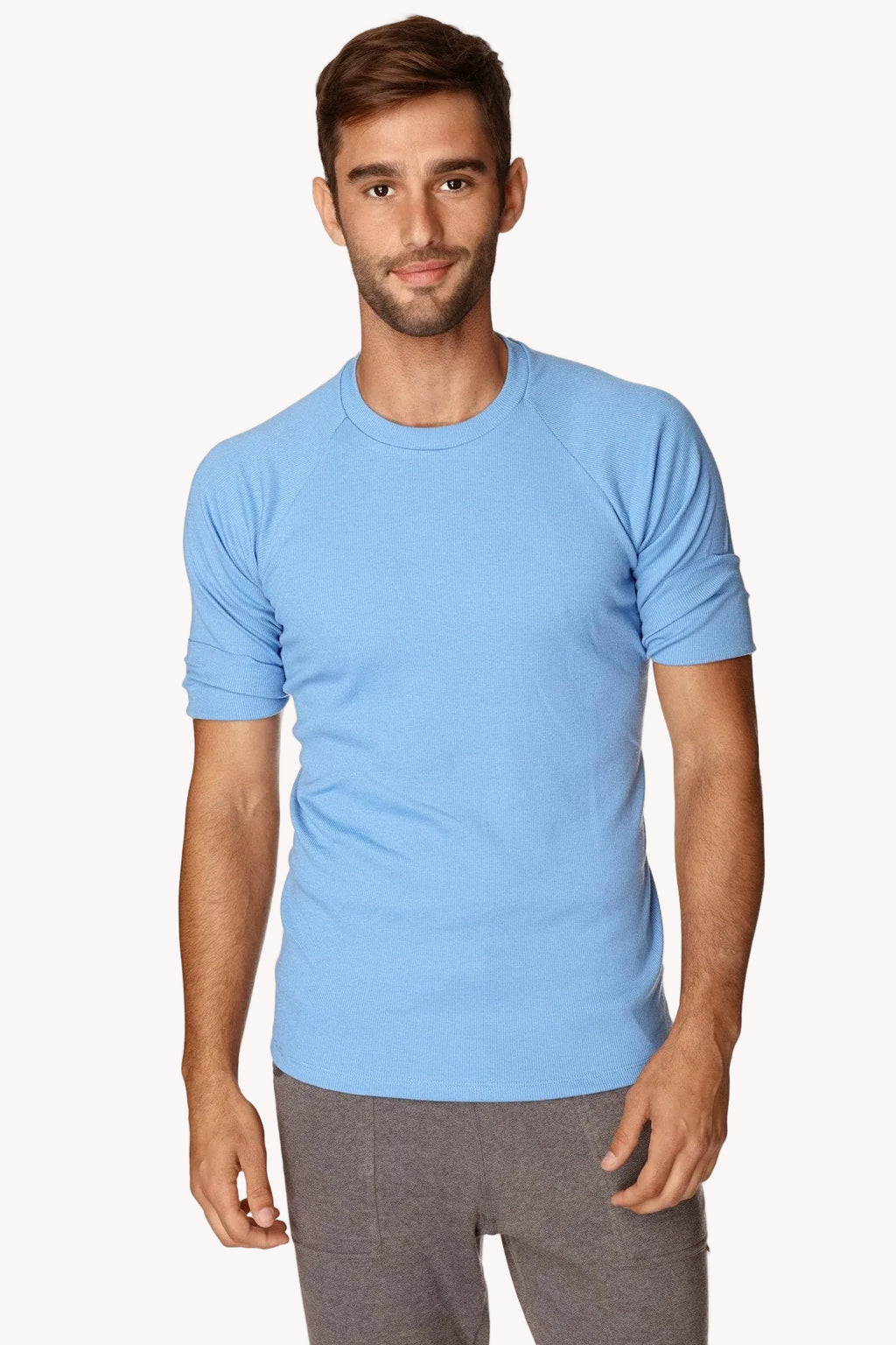 Hybrid Crew Neck Raglan Tee (Ice Blue)