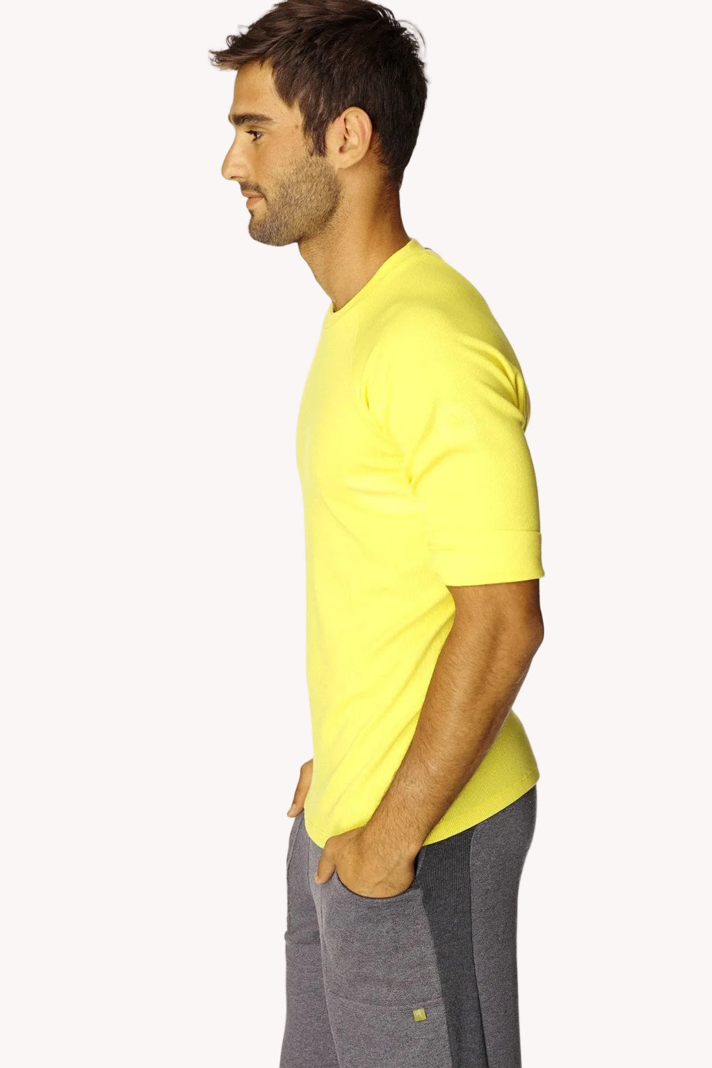 Hybrid Crew Neck Raglan Tee (Yellow)