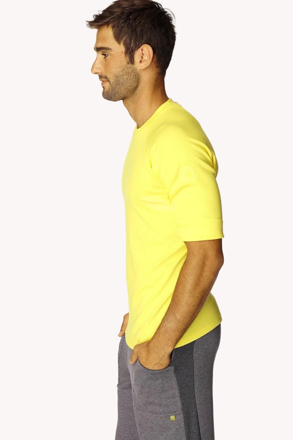 Hybrid Crew Neck Raglan Tee (Yellow)