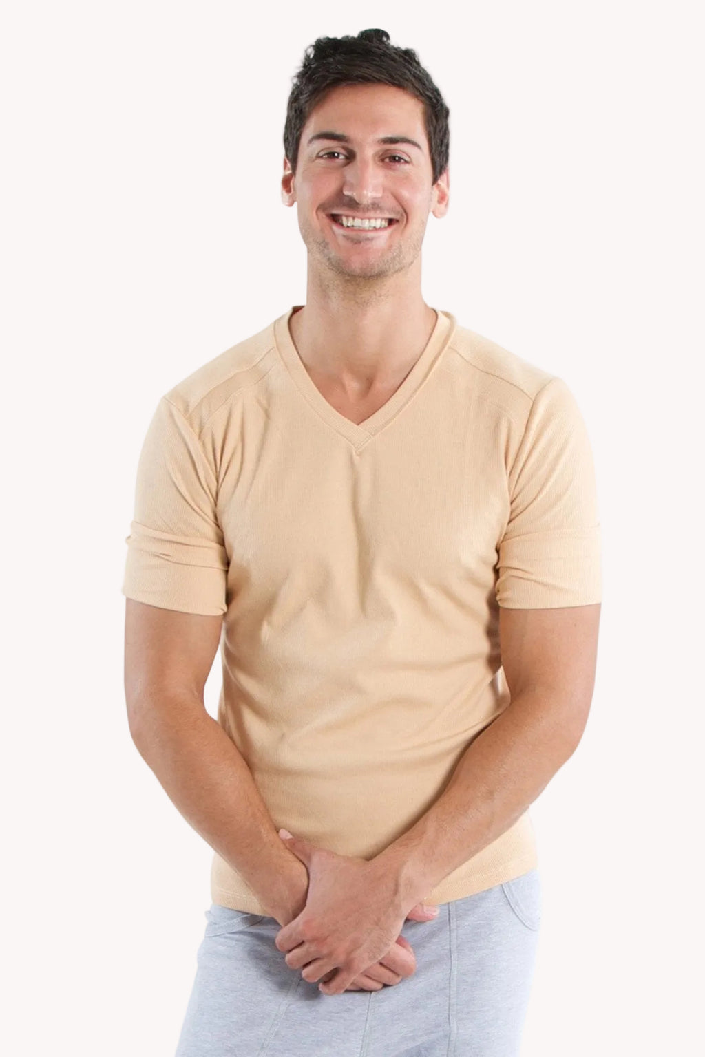 Hybrid V-Neck (Sand Beige)