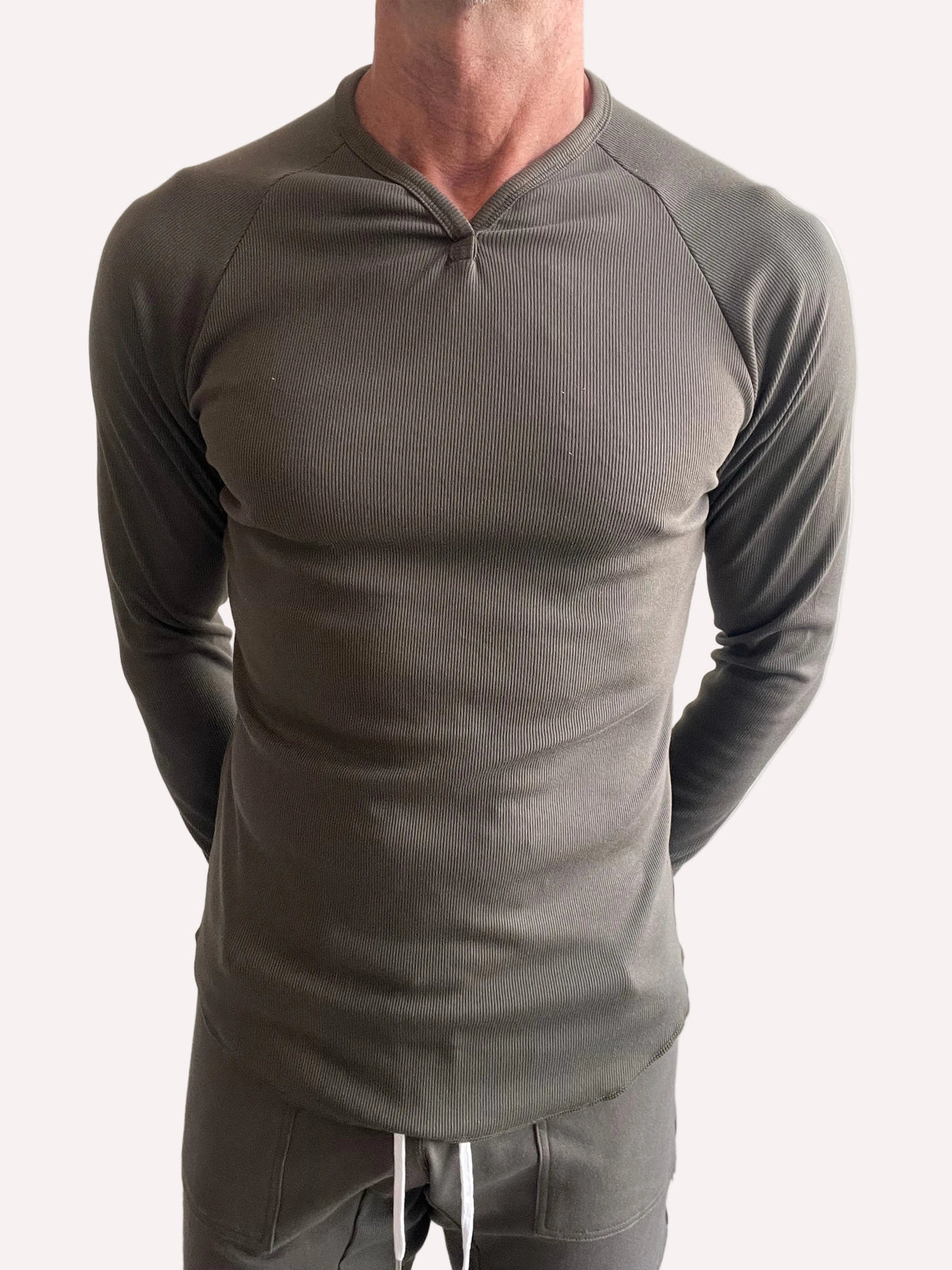 Thermal V-Neck Long Sleeve (Army Green)