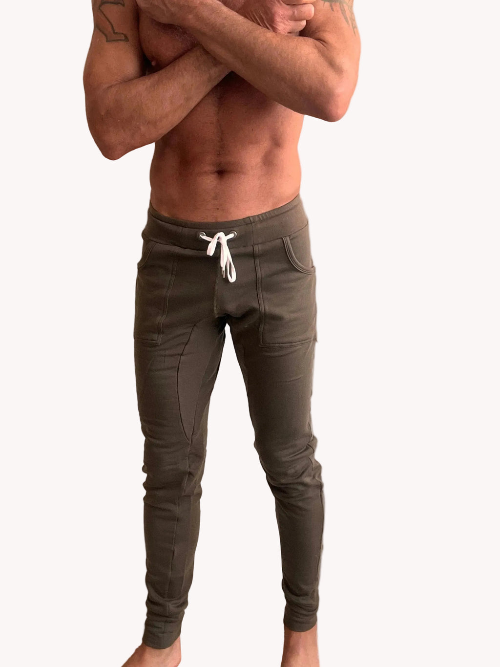 **Winter Edition** Luxury-Fleece Long Cuffed Jogger & Yoga Sweat Pants (Army Green)