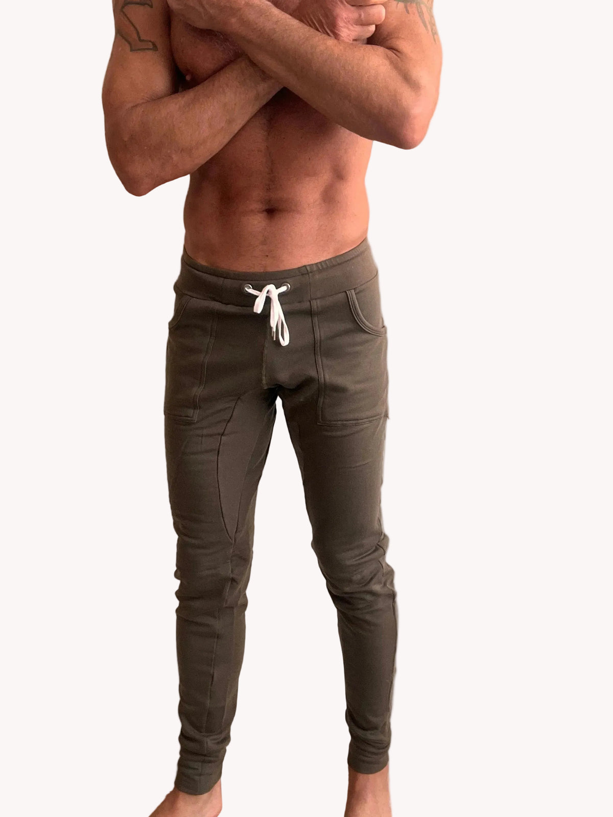 **Winter Edition** Luxury-Fleece Long Cuffed Jogger & Yoga Sweat Pants (Army Green)