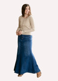 Jennifer A-Line Long Denim Skirt