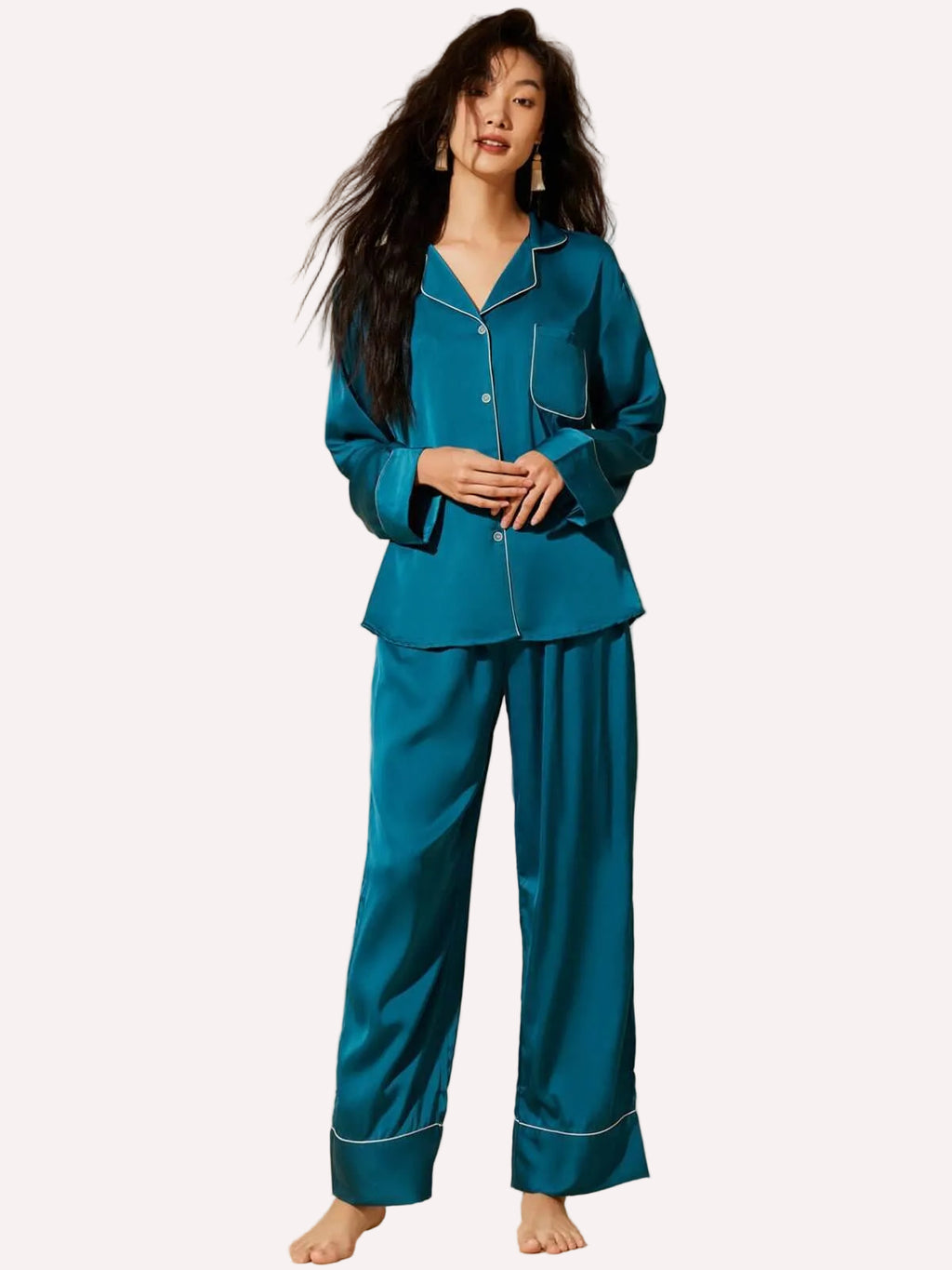 Lapel Pajama Set 3 Pcs