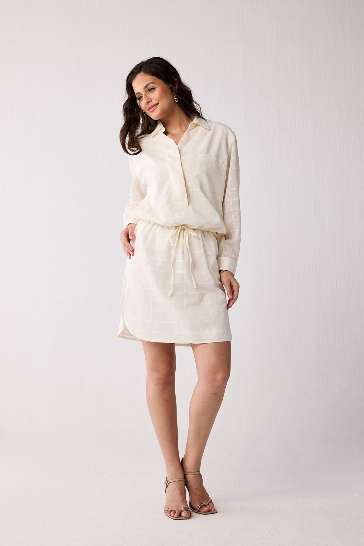 Meet me by the Cliff Dress in Off-White