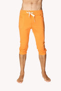 Mens Cuffed Yoga Pants (Solid Sun Orange)