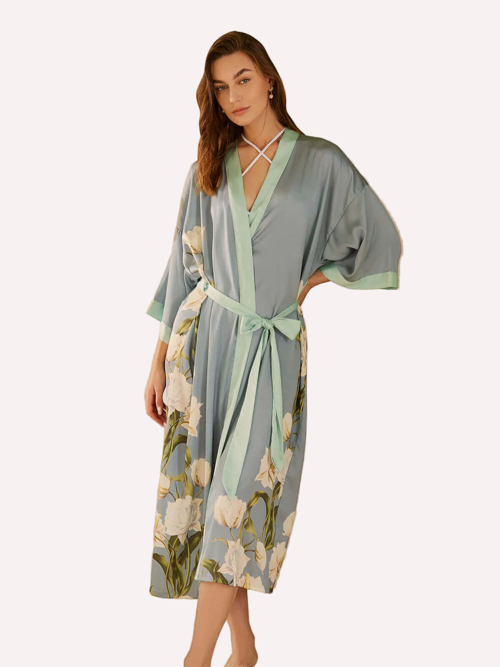 Peony Floral Kimono Robe