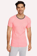 Perfect Pocket Crew-Neck Tee (Coral Slub)