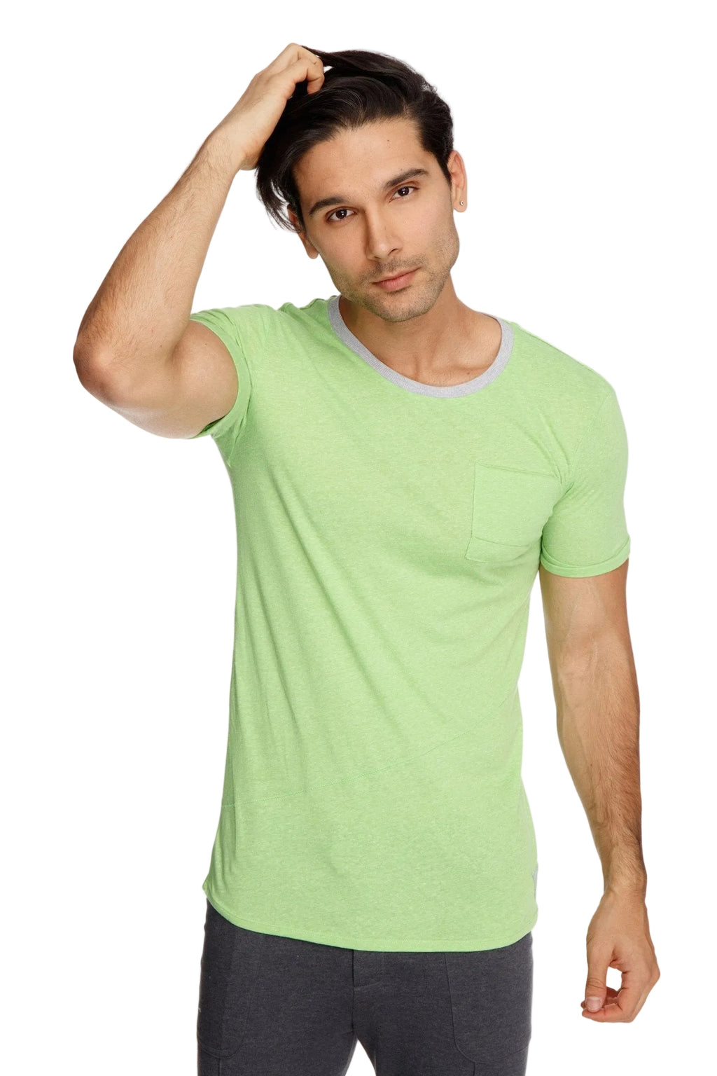 Perfect Pocket Crew-Neck Tee (Lime Slub)