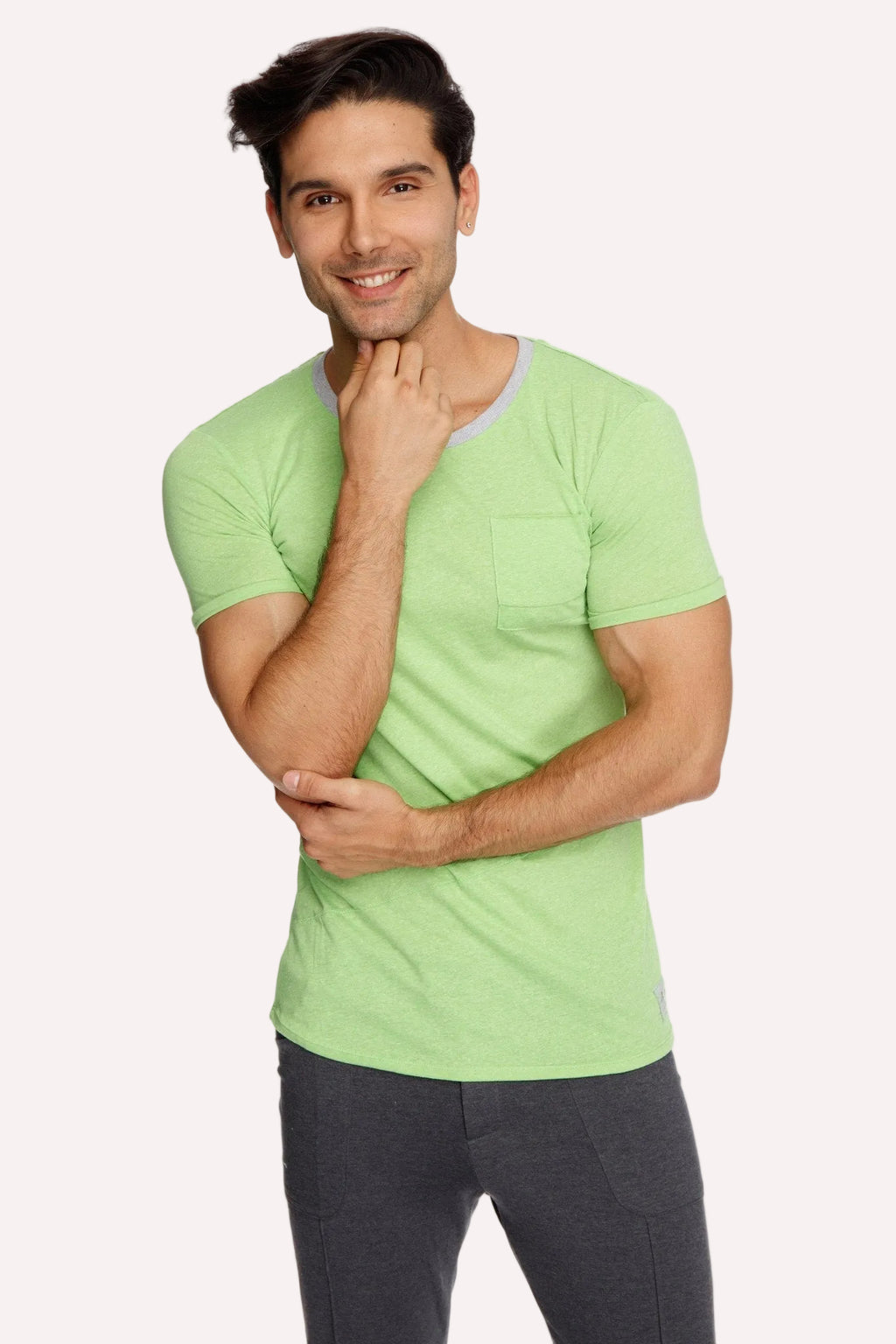 Perfect Pocket Crew-Neck Tee (Lime Slub)