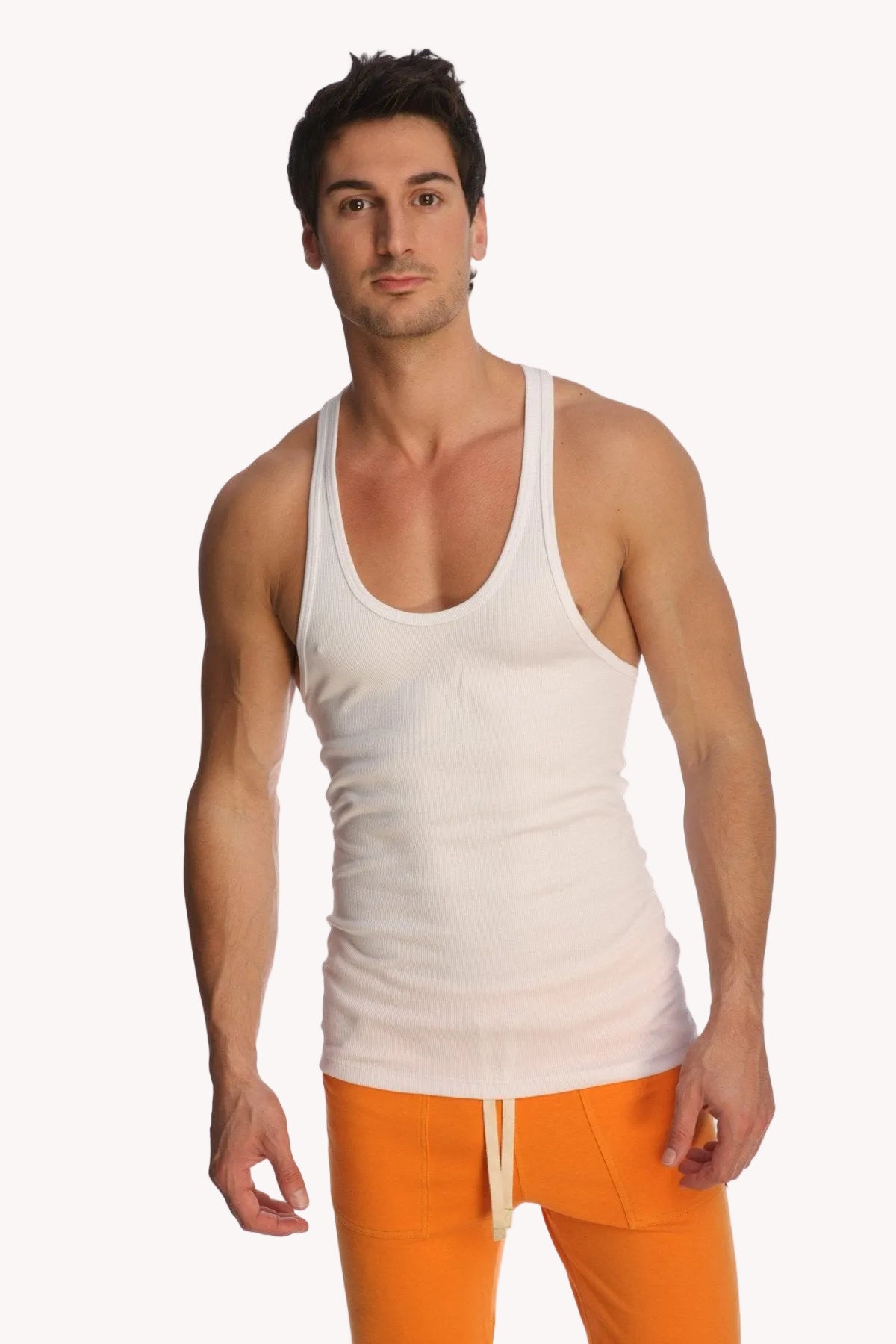 Racer-back Yoga Tank (White)