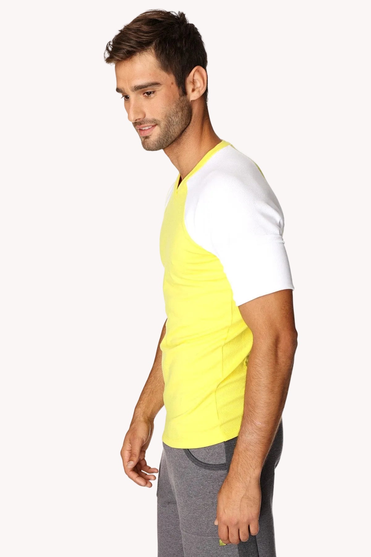 Raglan Virtual Crew Neck (Tropic Yellow w/White)