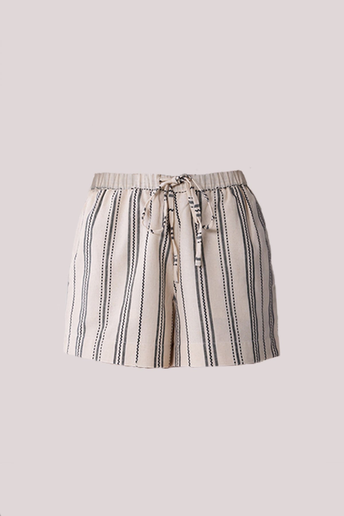 Regular Drawstring Shorts in Stripes