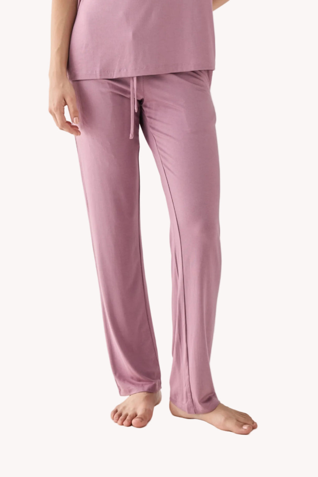 Wide Leg Pant in Dusty Rose