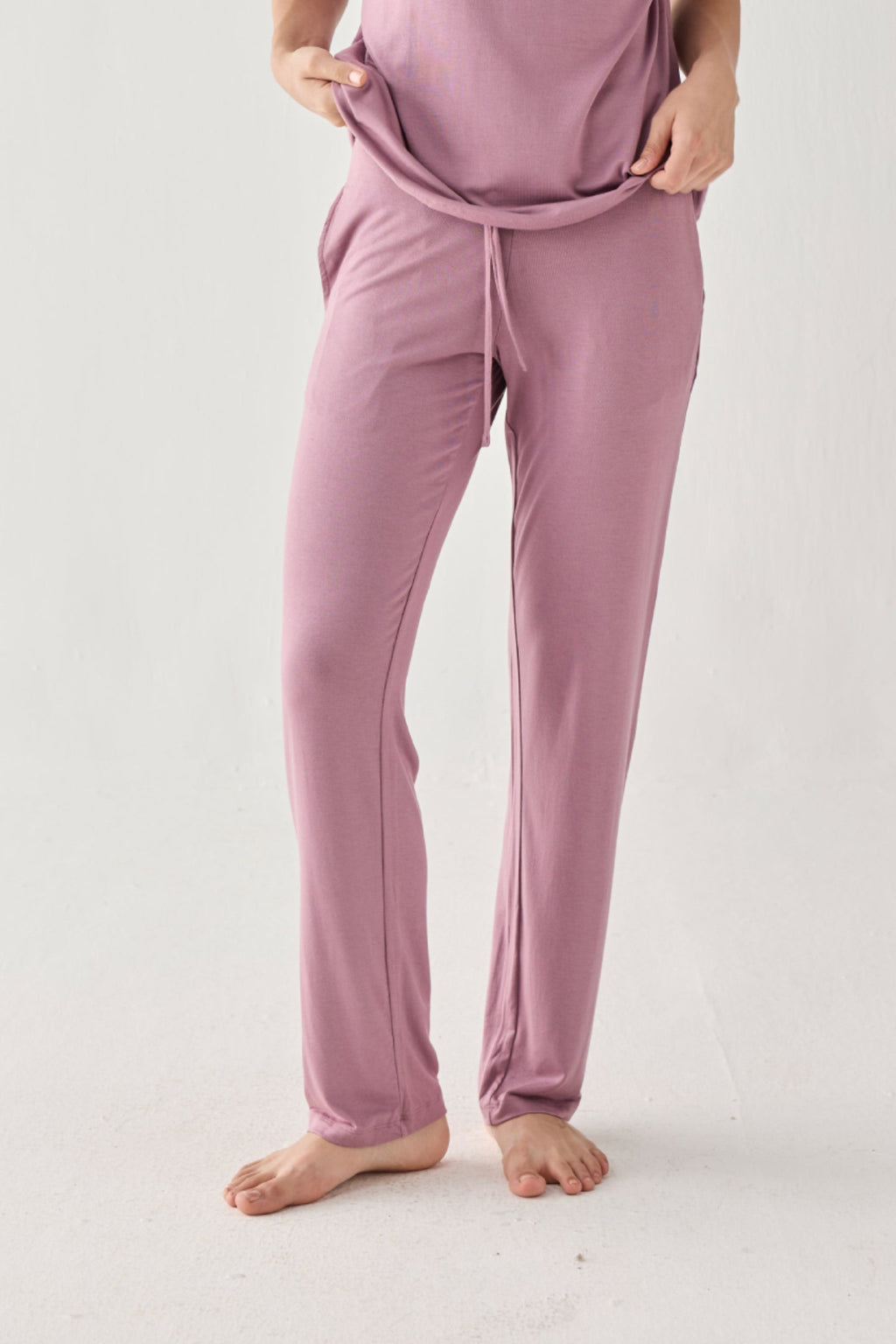 Wide Leg Pant in Dusty Rose