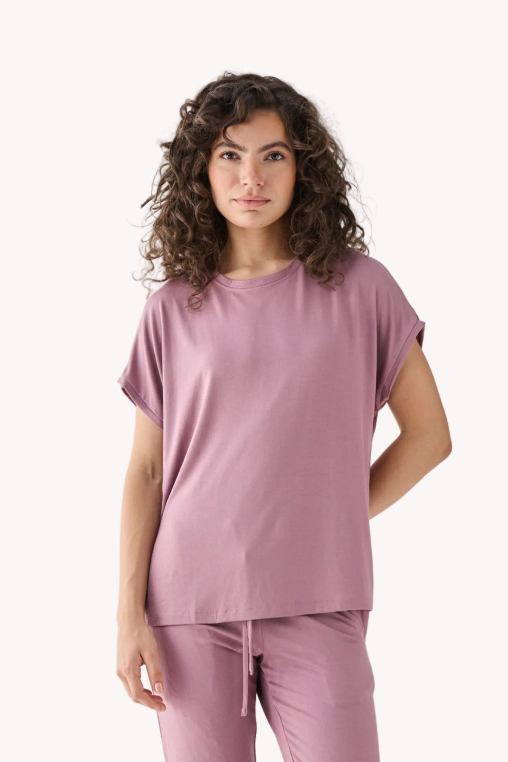 Relaxed Tee in Dusty Rose