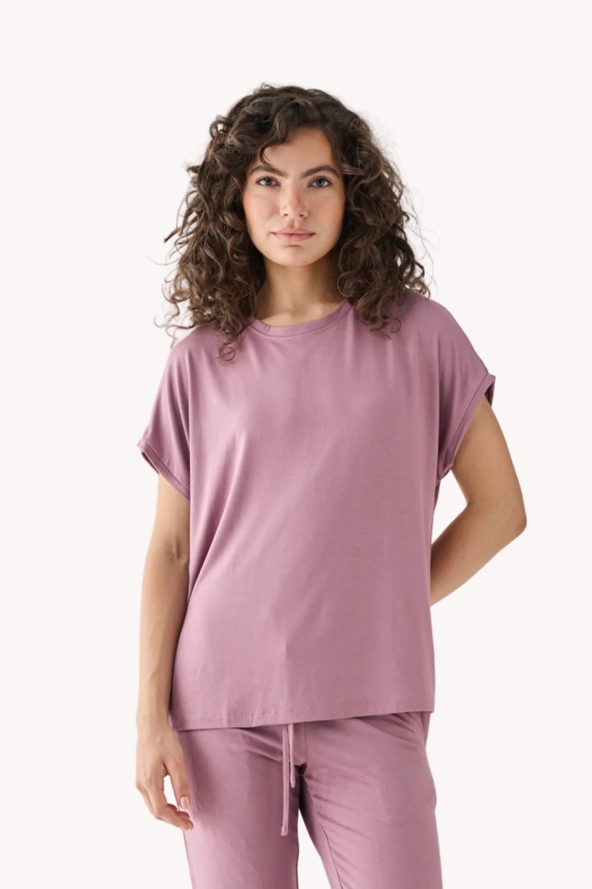 Relaxed Tee in Dusty Rose
