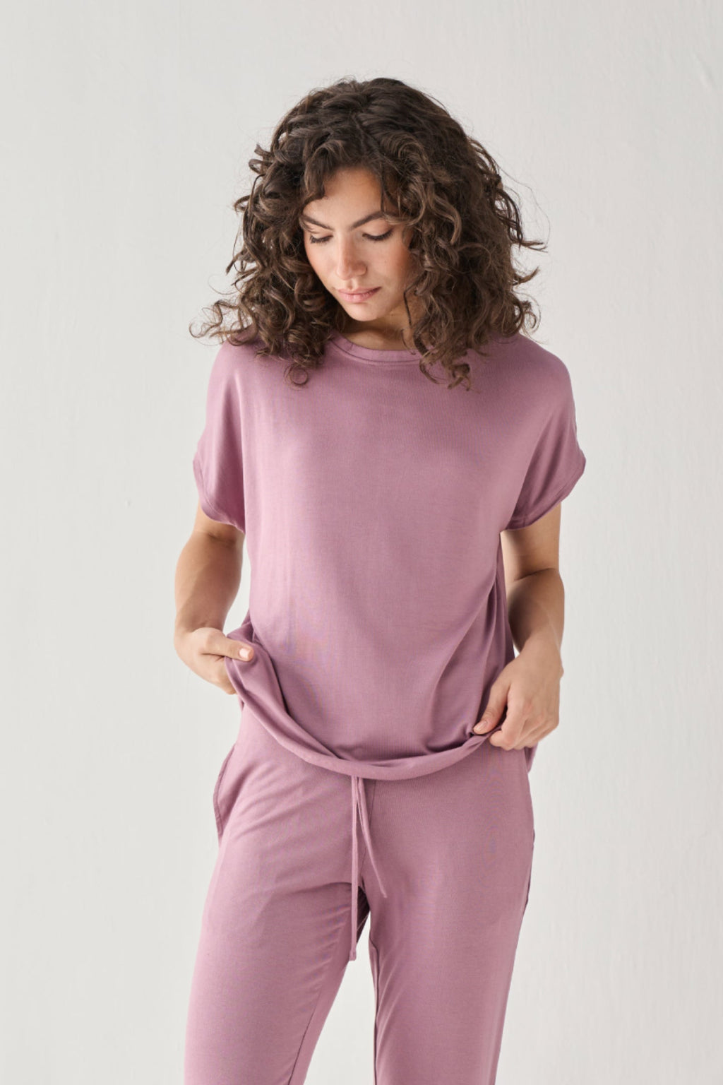 Relaxed Tee in Dusty Rose