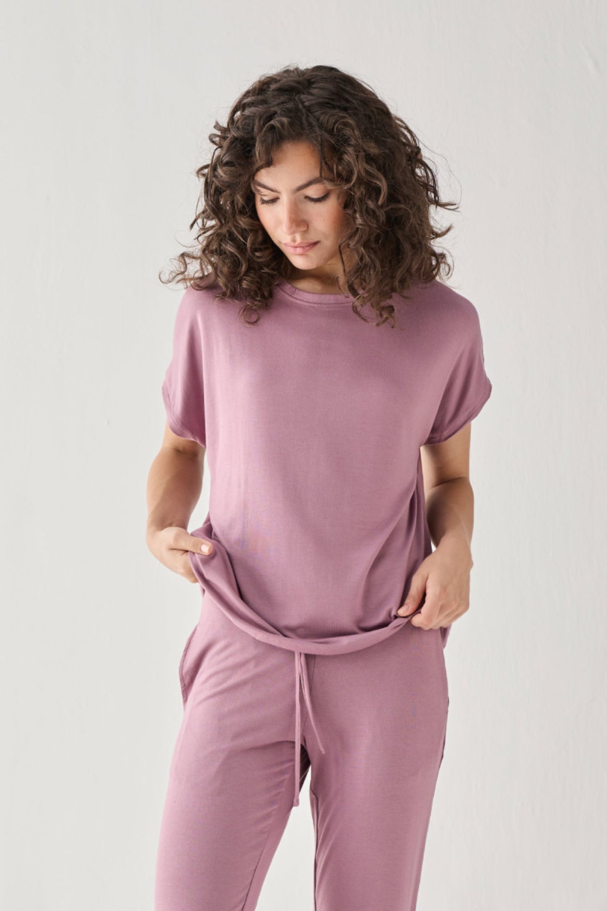 Relaxed Tee in Dusty Rose