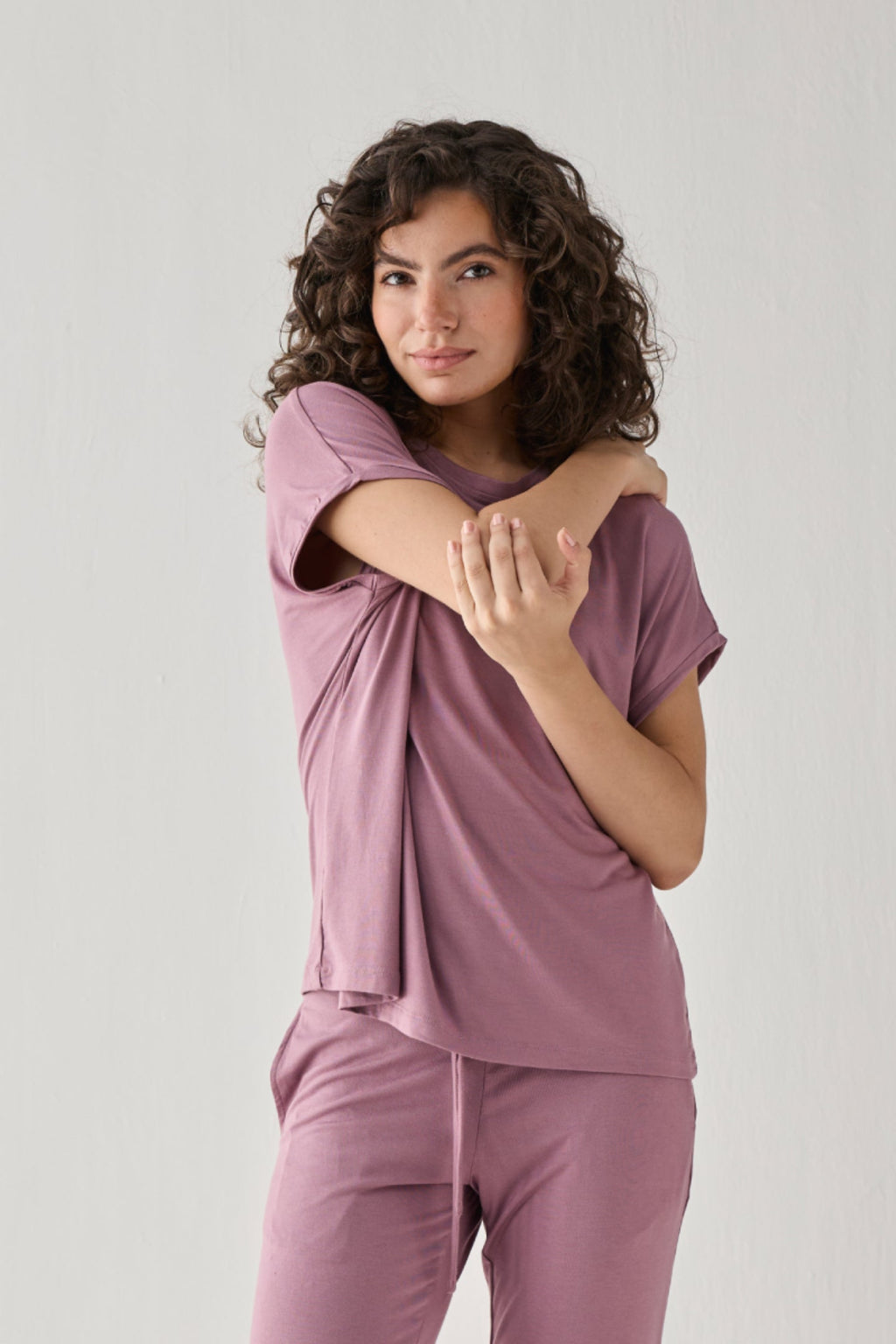 Relaxed Tee in Dusty Rose