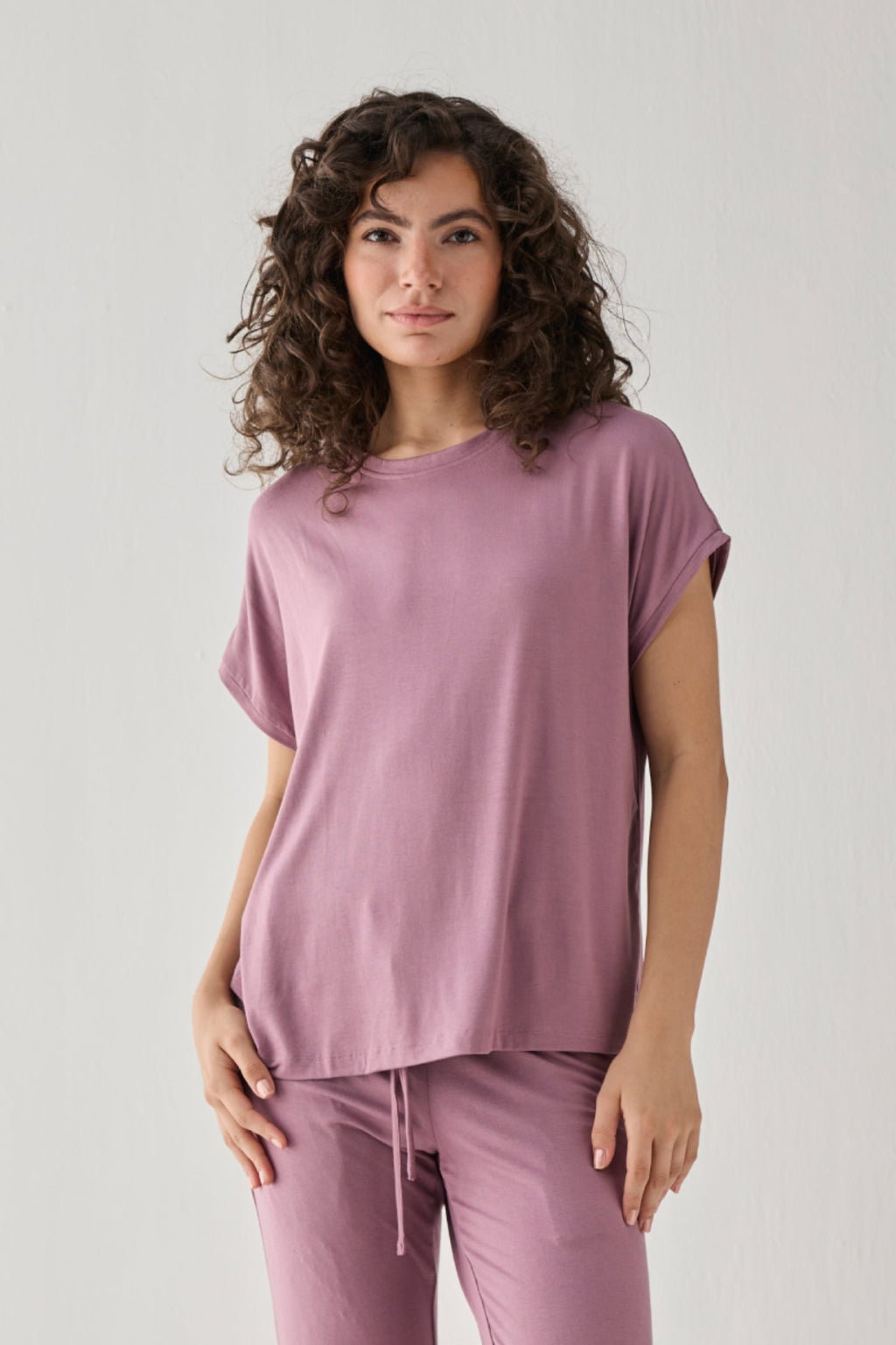 Relaxed Tee in Dusty Rose