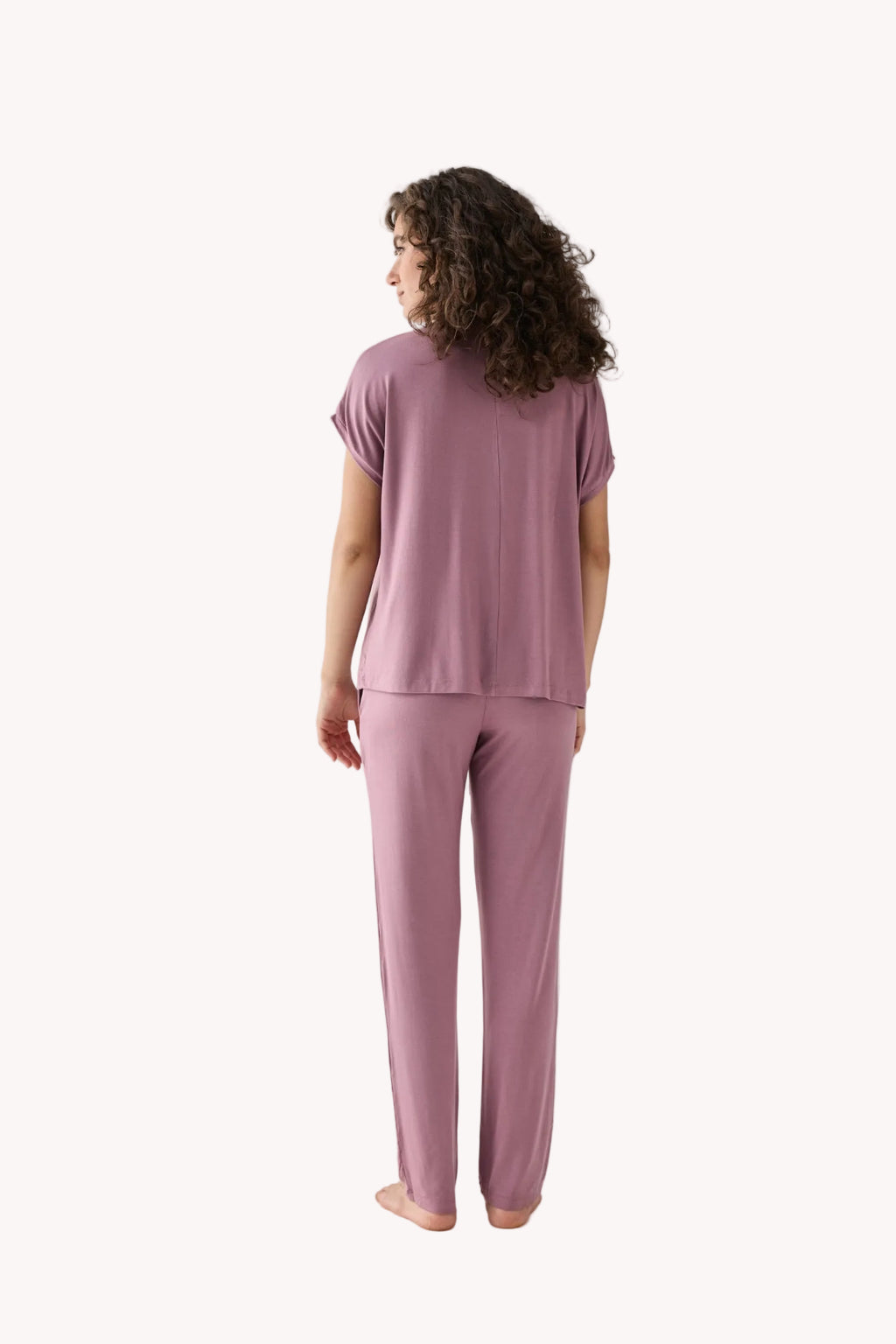 Relaxed Tee Set in Dusty Rose