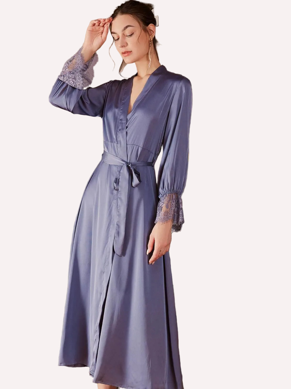 Backless Wrap Dress Robe