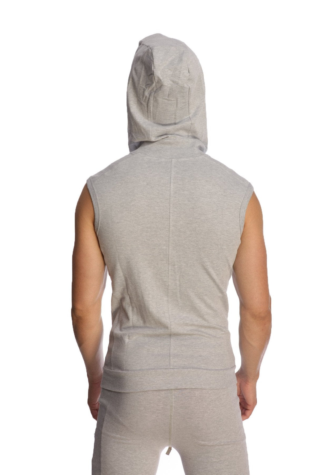 Sleeveless Yoga Hoodie (Heather Grey)