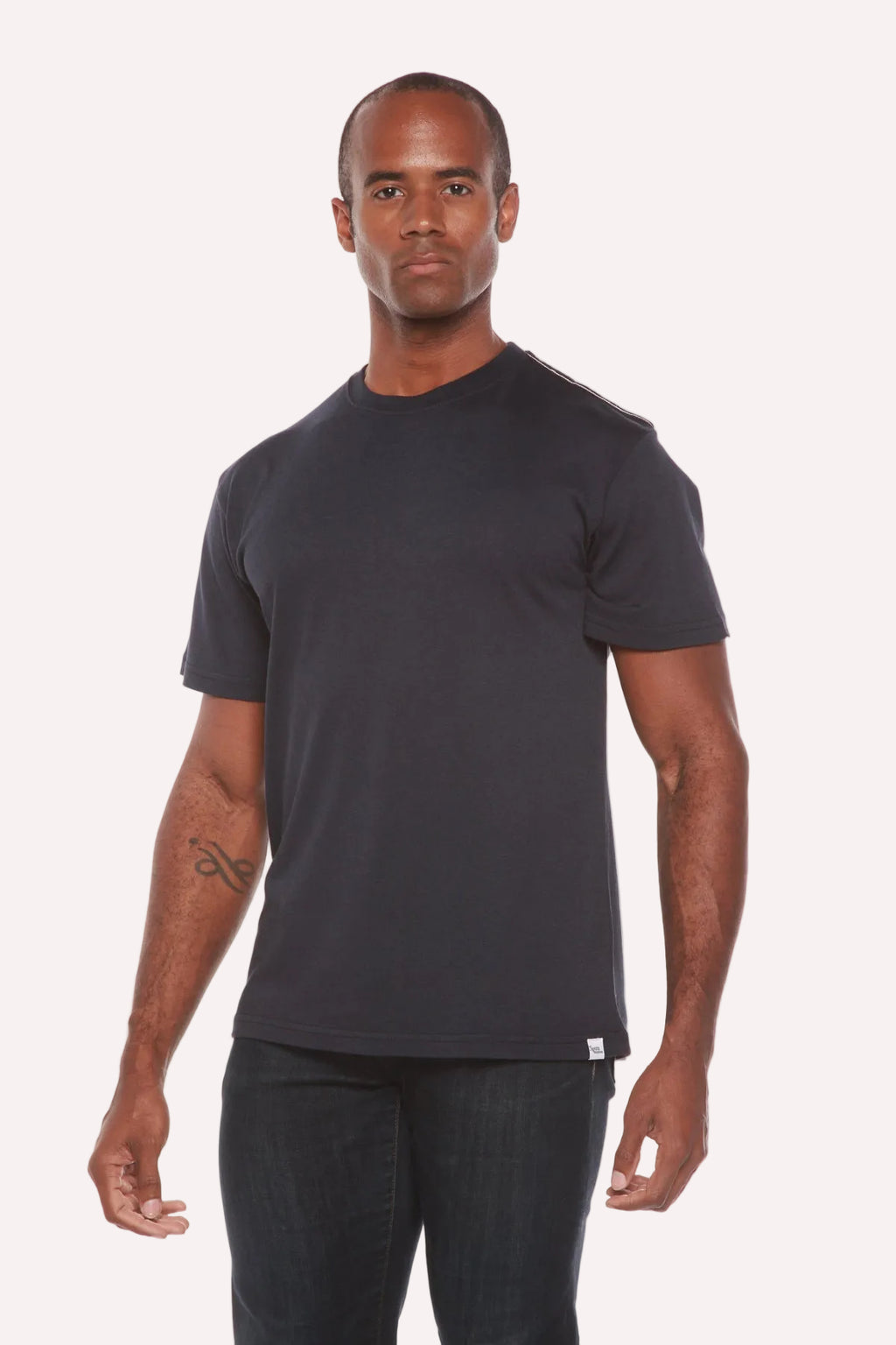 Men's Bamboo Viscose/Organic Cotton Short Sleeve Contrast Stitch T-Shirt