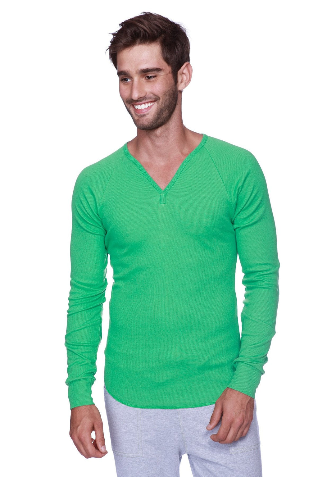 Thermal V-Neck Long Sleeve (Bamboo Green)