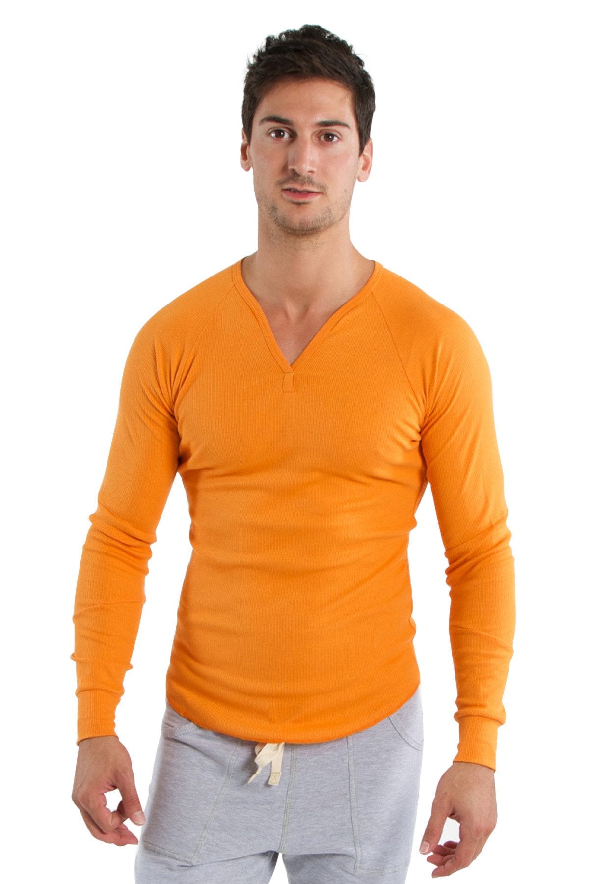 Thermal V-Neck Long Sleeve (Sun Orange)