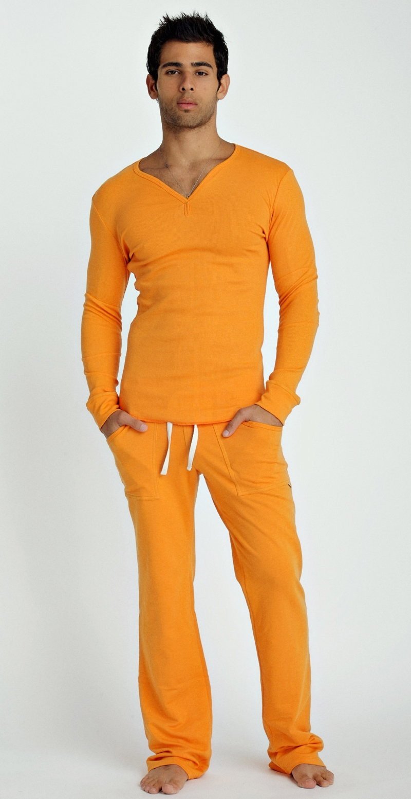 Thermal V-Neck Long Sleeve (Sun Orange)
