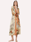 Orange Leopard Kimono Robe