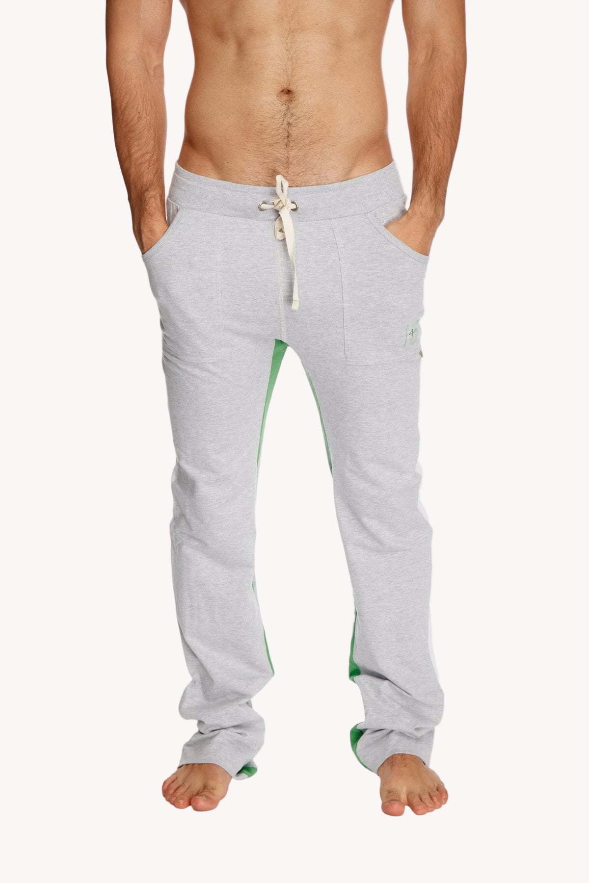 Ultra Flex Yoga Track & Yoga Sweat Pant (GREY w/White & Green)