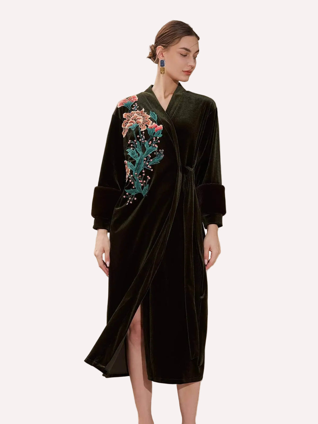 Velvet Embroidered Robe