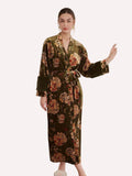 Velvet Floral Kimono Robe