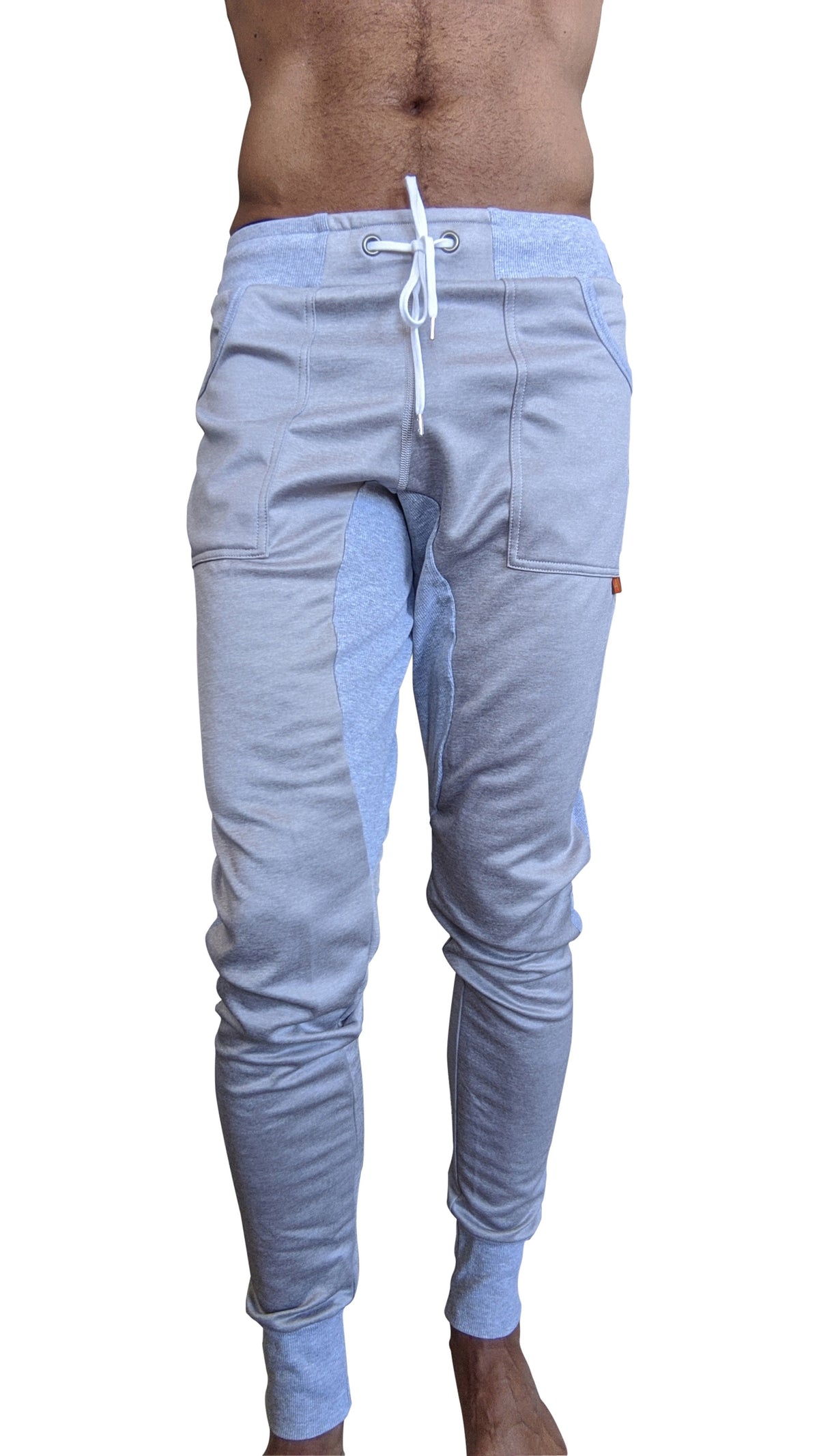 **Winter Edition** Performance-Luxe-Fleece Long Cuffed Jogger & Yoga Sweat Pants (Stainless Steel Grey)